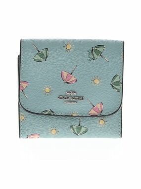 Coach Compact Wallet with Beach Umbrella Print EUC